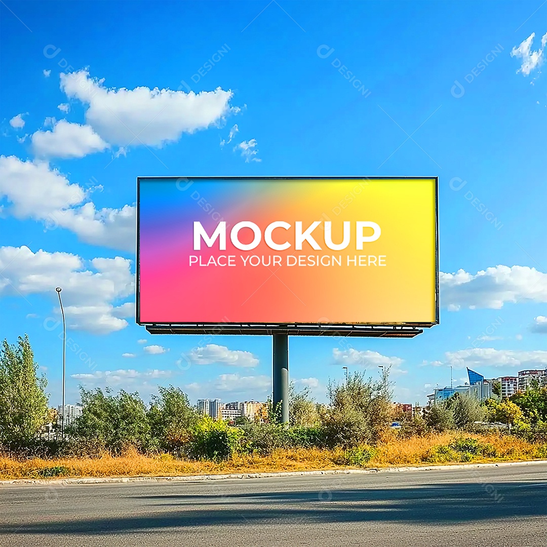 Mockup Painel Publicitário PSD Editável