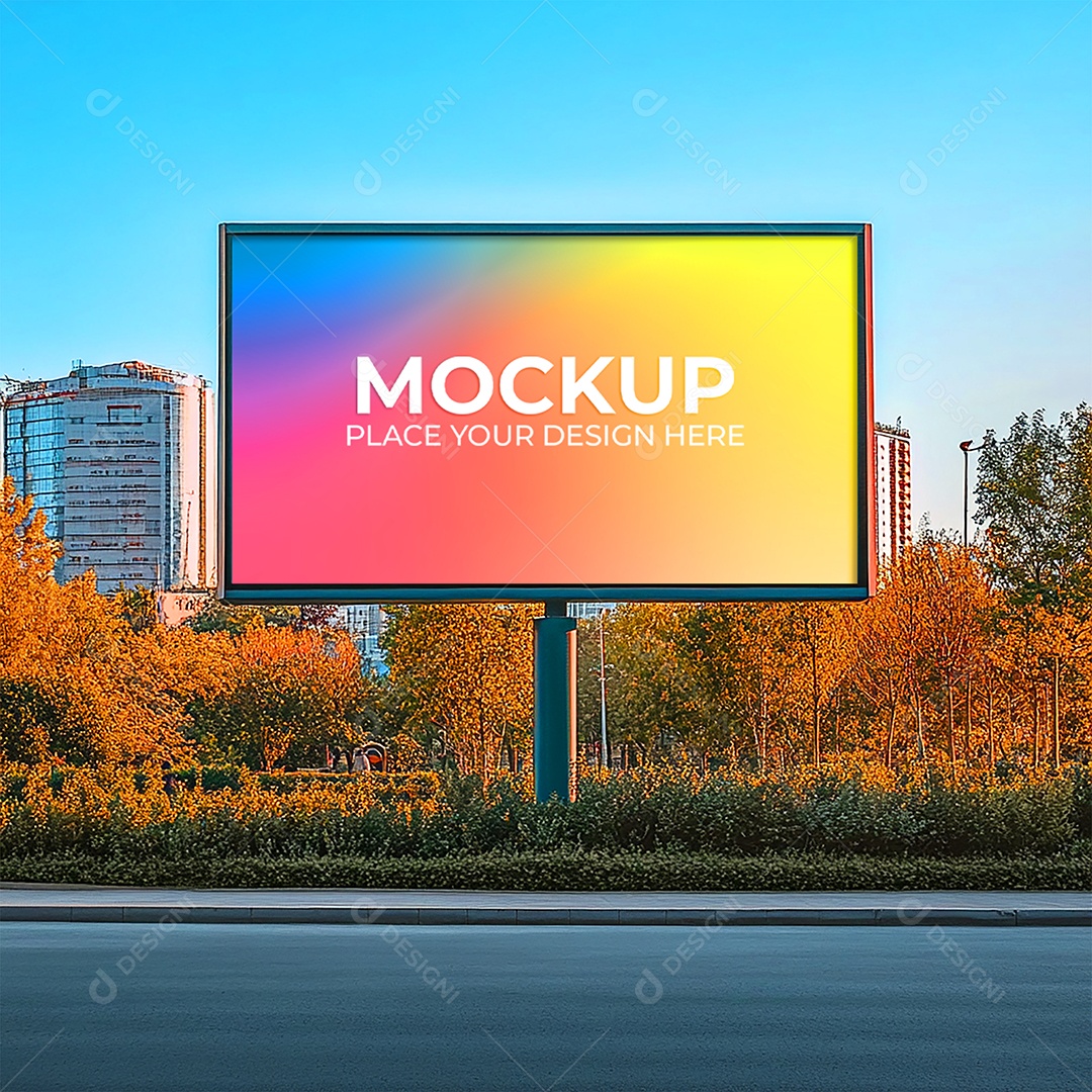 Mockup Painel Publicitário PSD Editável
