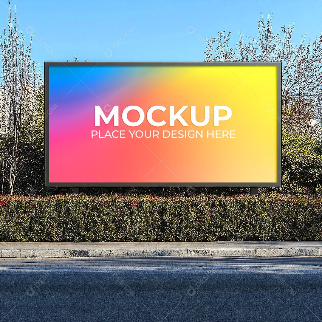 Mockup Painel Publicitário PSD Editável