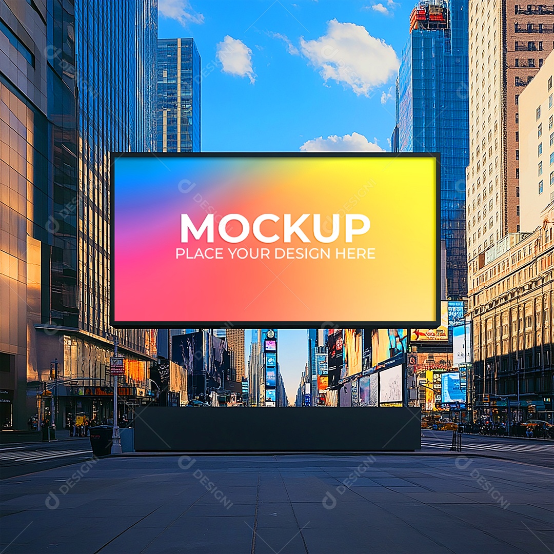 Mockup Painel Publicitário PSD Editável
