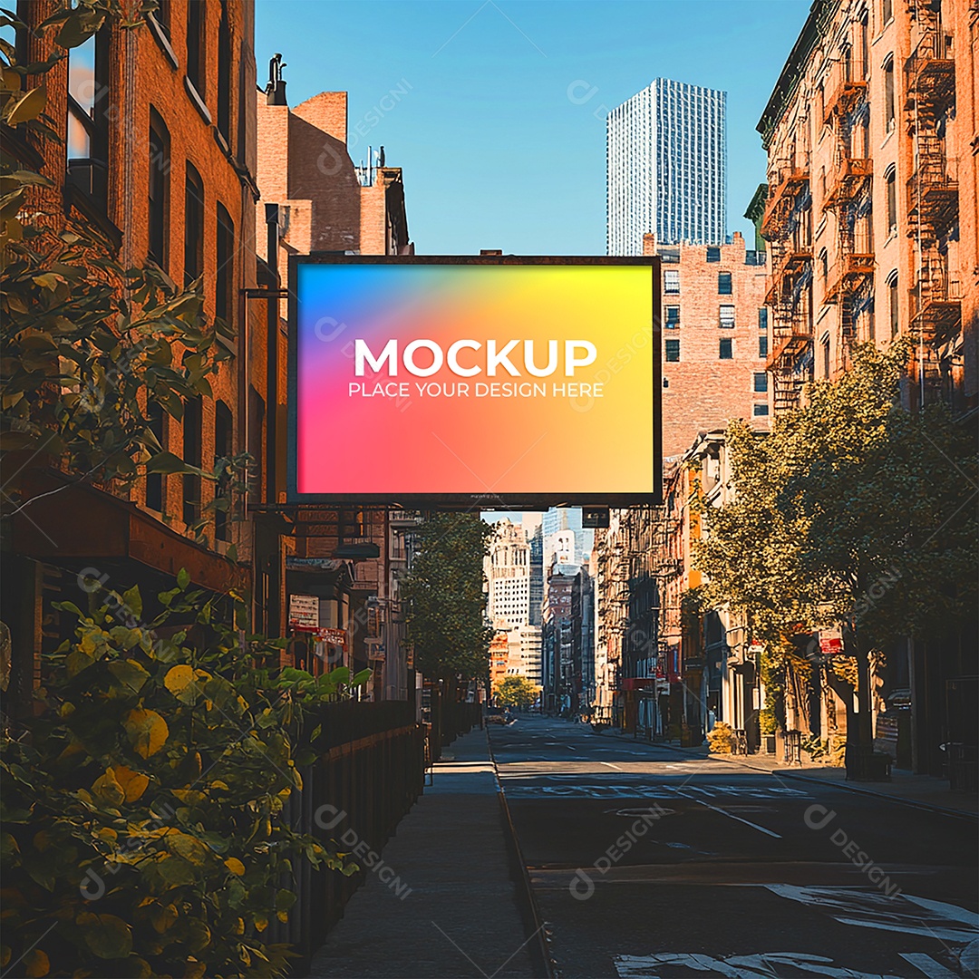 Mockup Painel Publicitário PSD Editável