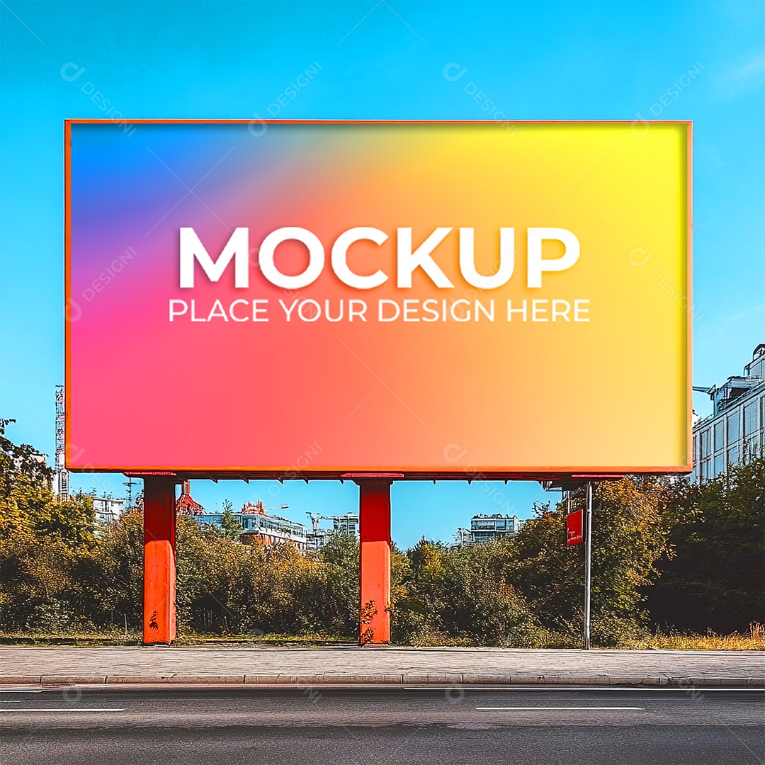 Mockup Painel Publicitário PSD Editável