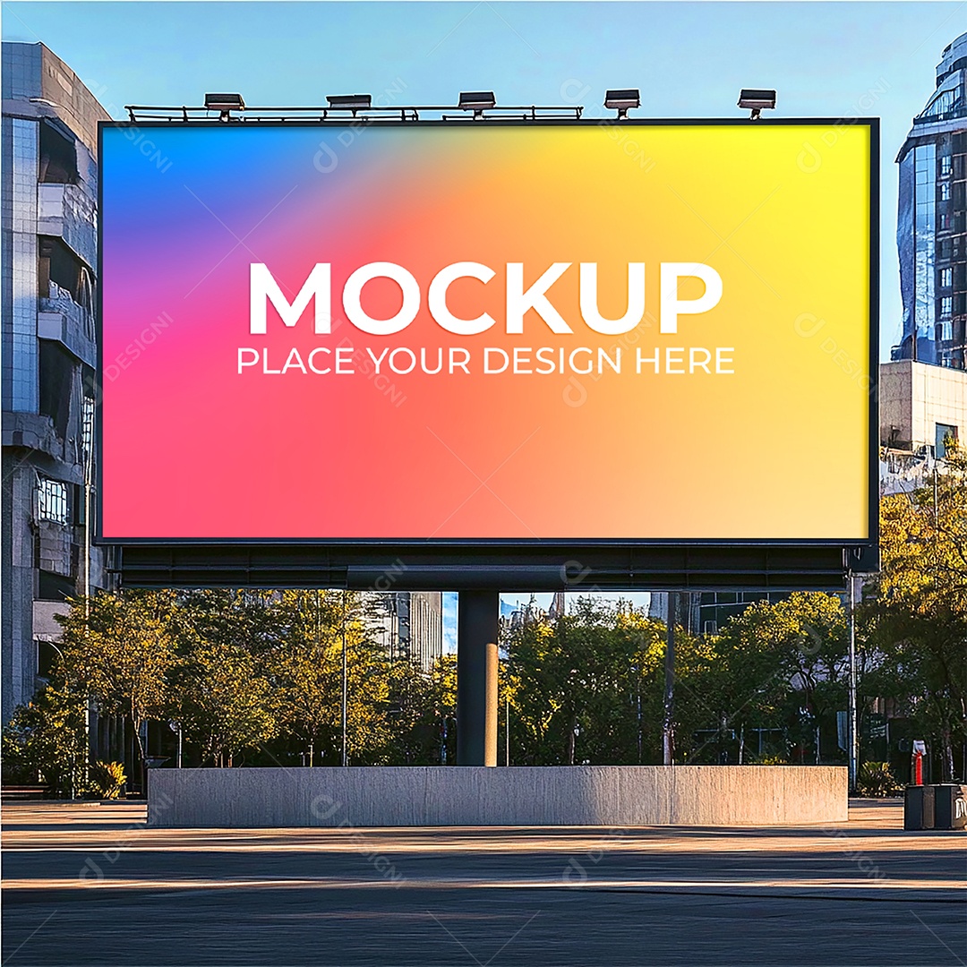 Mockup Painel Publicitário PSD Editável