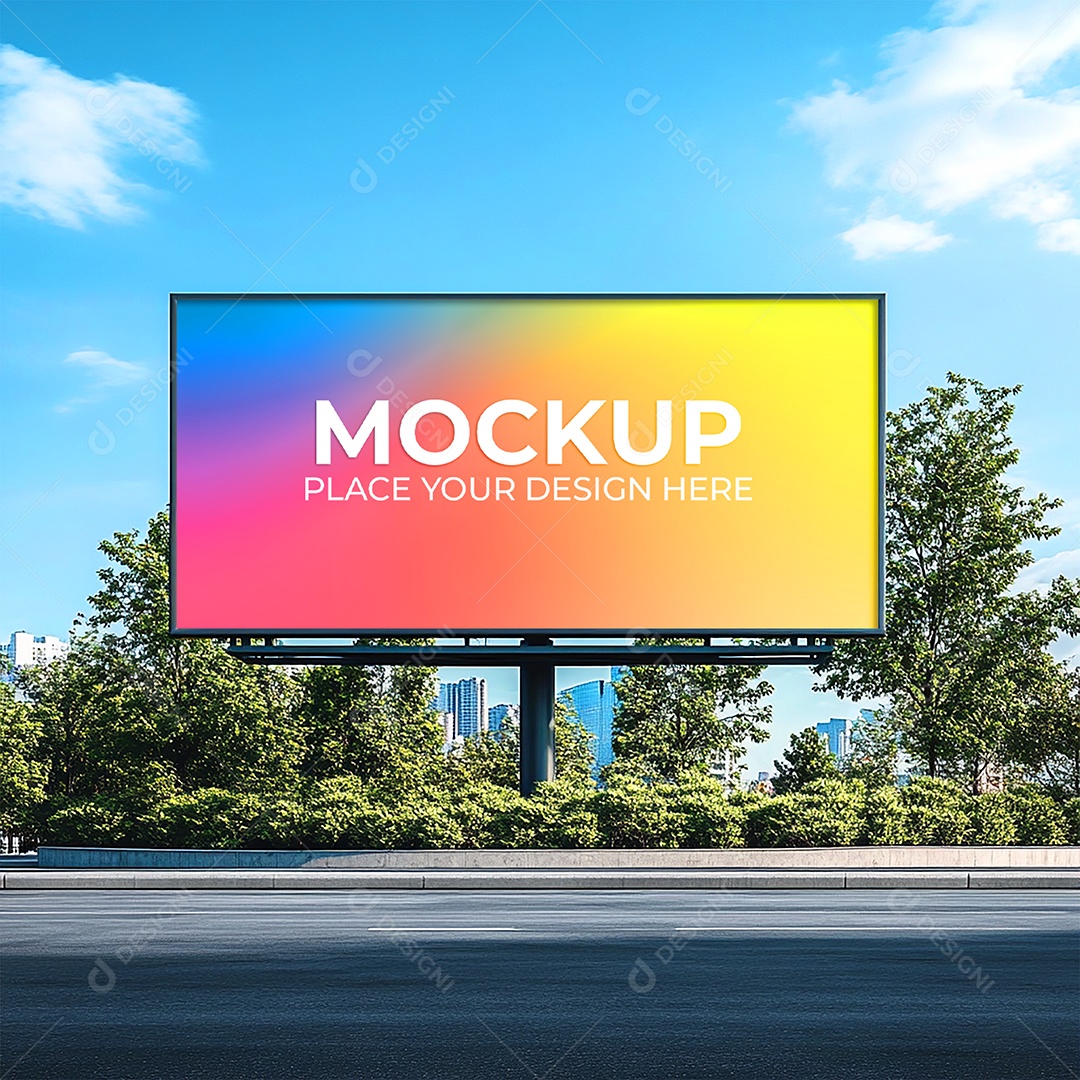 Mockup Painel Publicitário PSD Editável