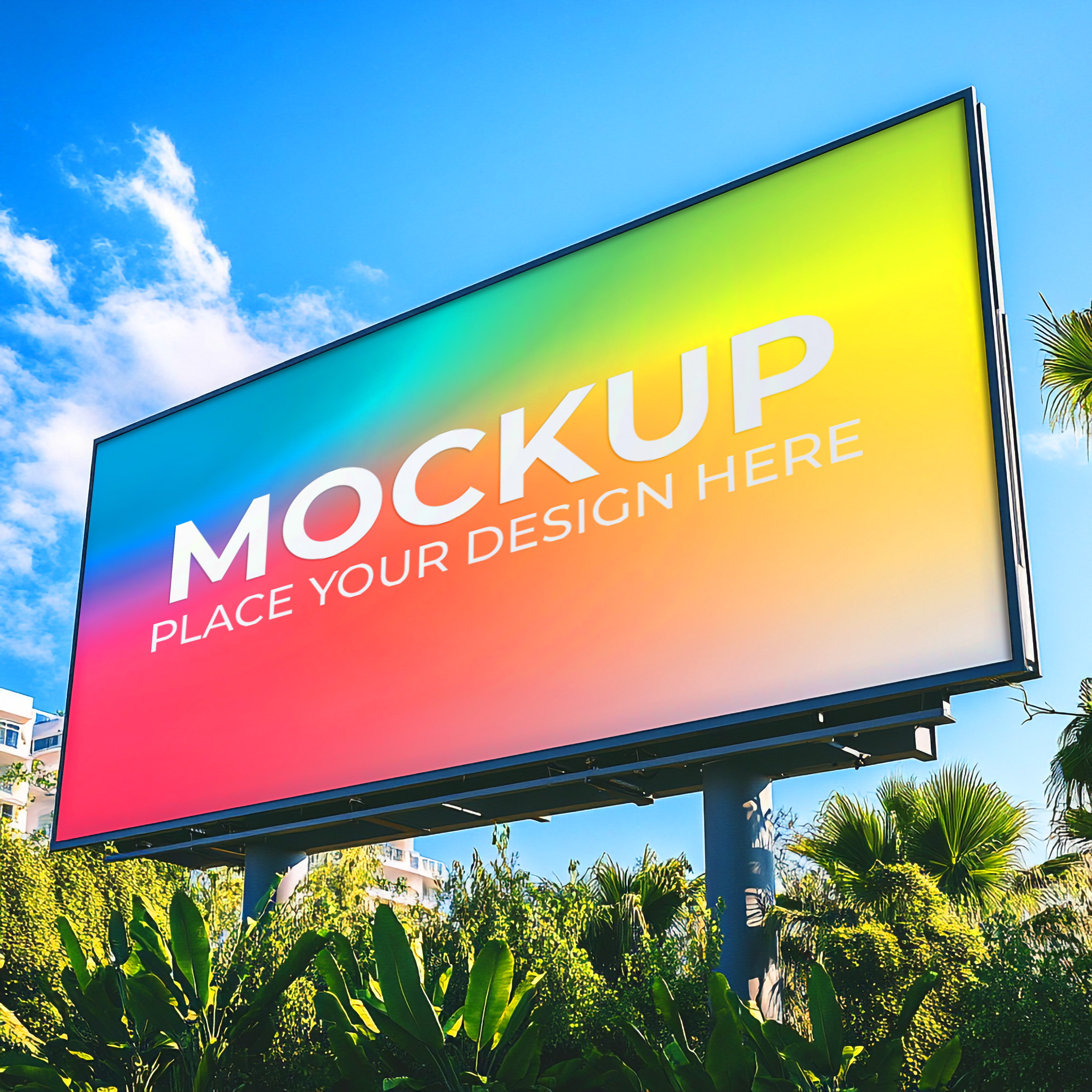 Mockup Painel Publicitário PSD Editável