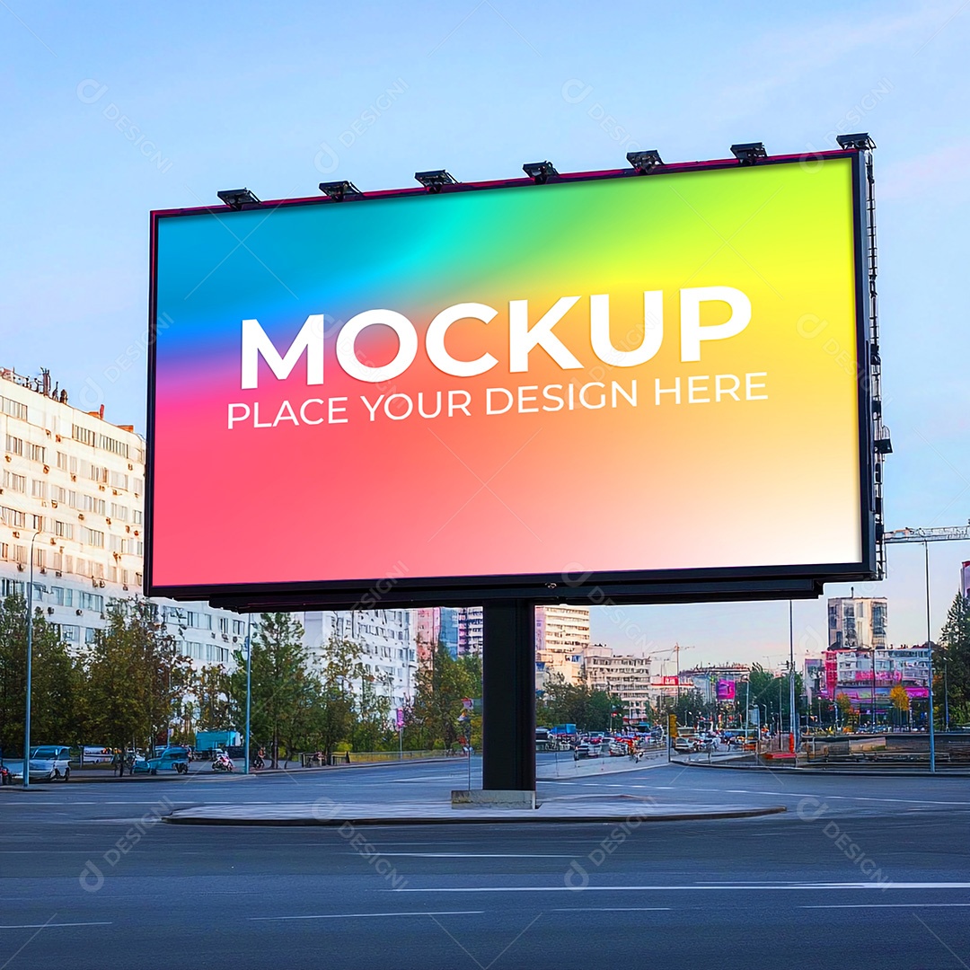 Mockup Painel Publicitário PSD Editável