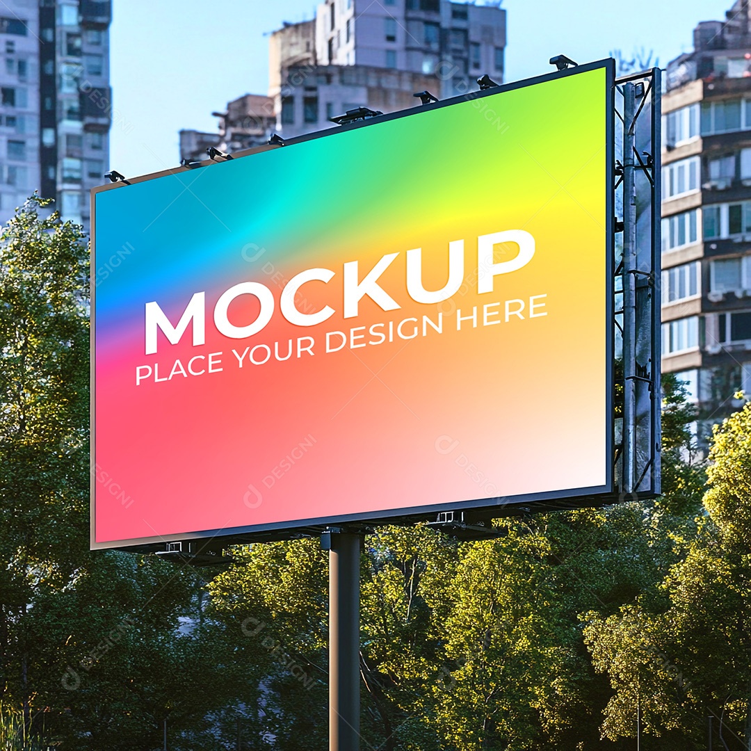 Mockup Painel Publicitário PSD Editável