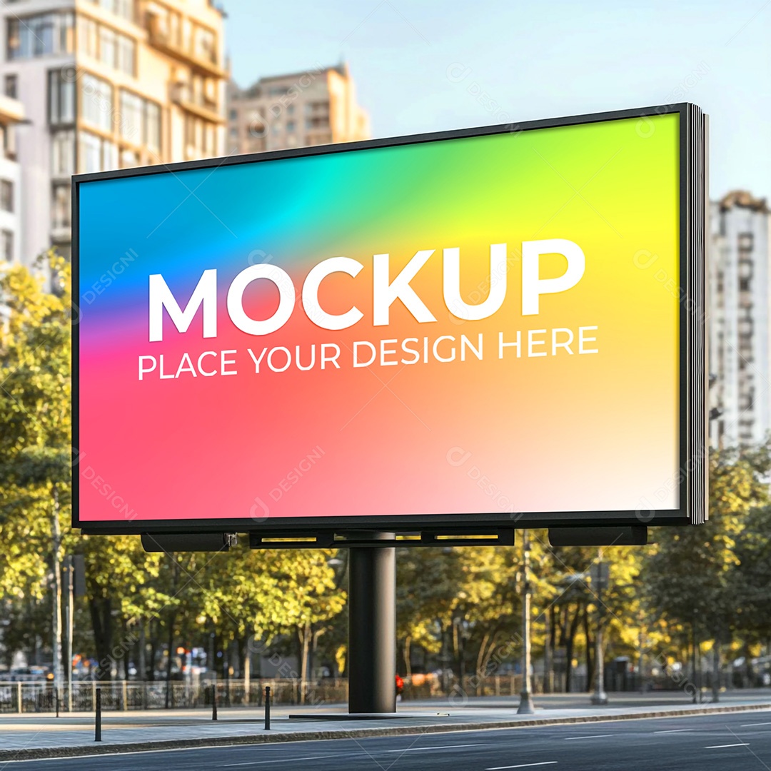Mockup Painel Publicitário PSD Editável