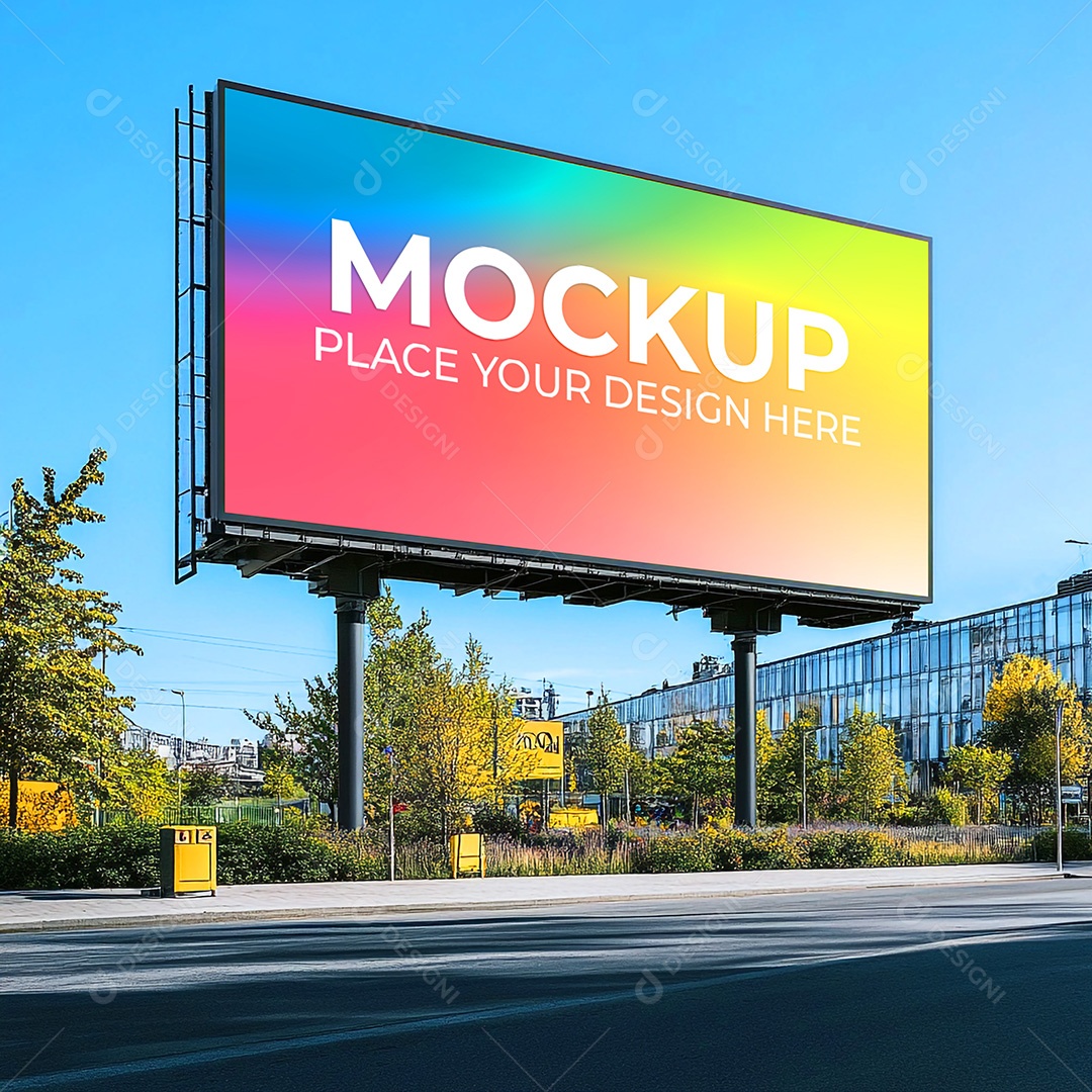 Mockup Painel Publicitário PSD Editável