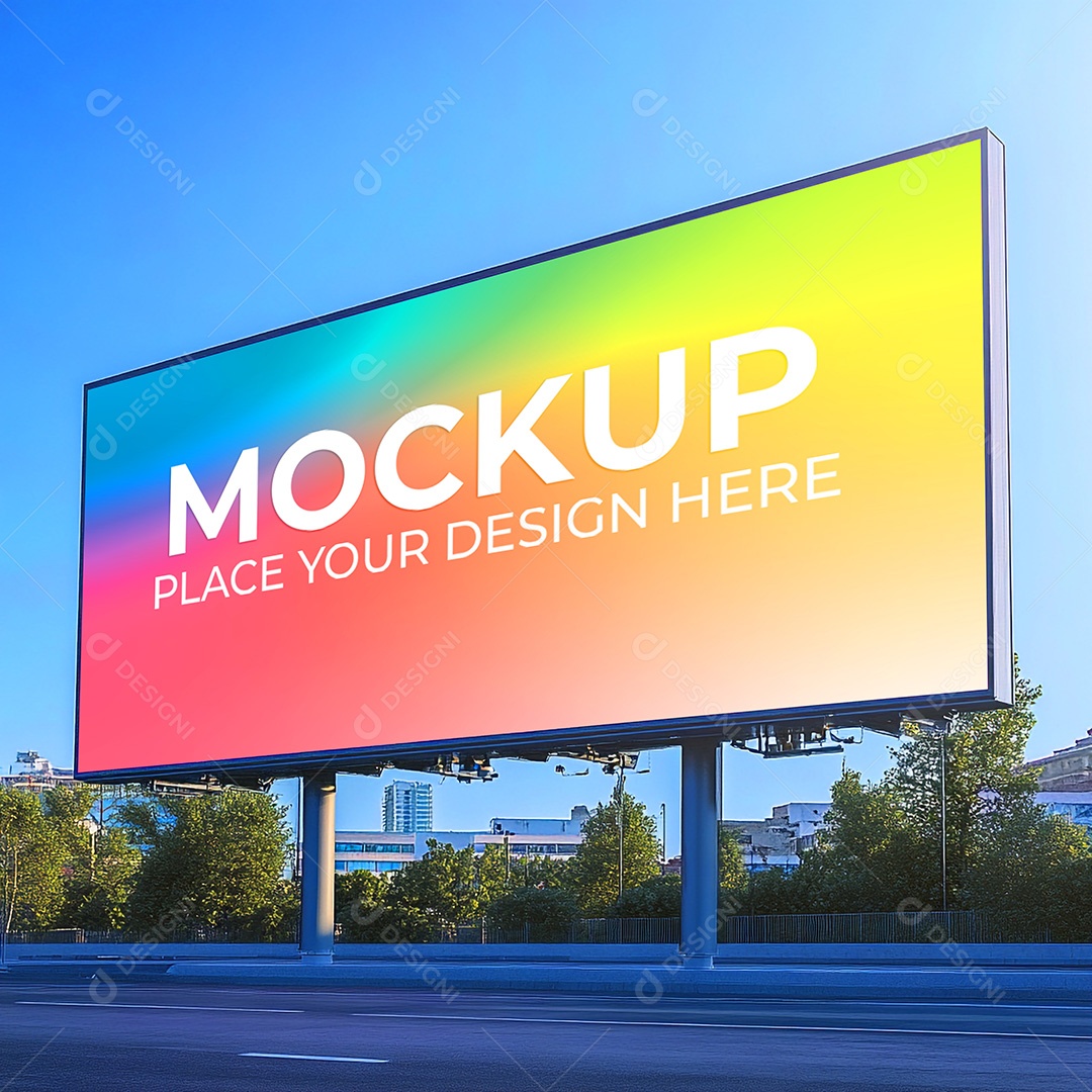 Mockup Painel Publicitário PSD Editável