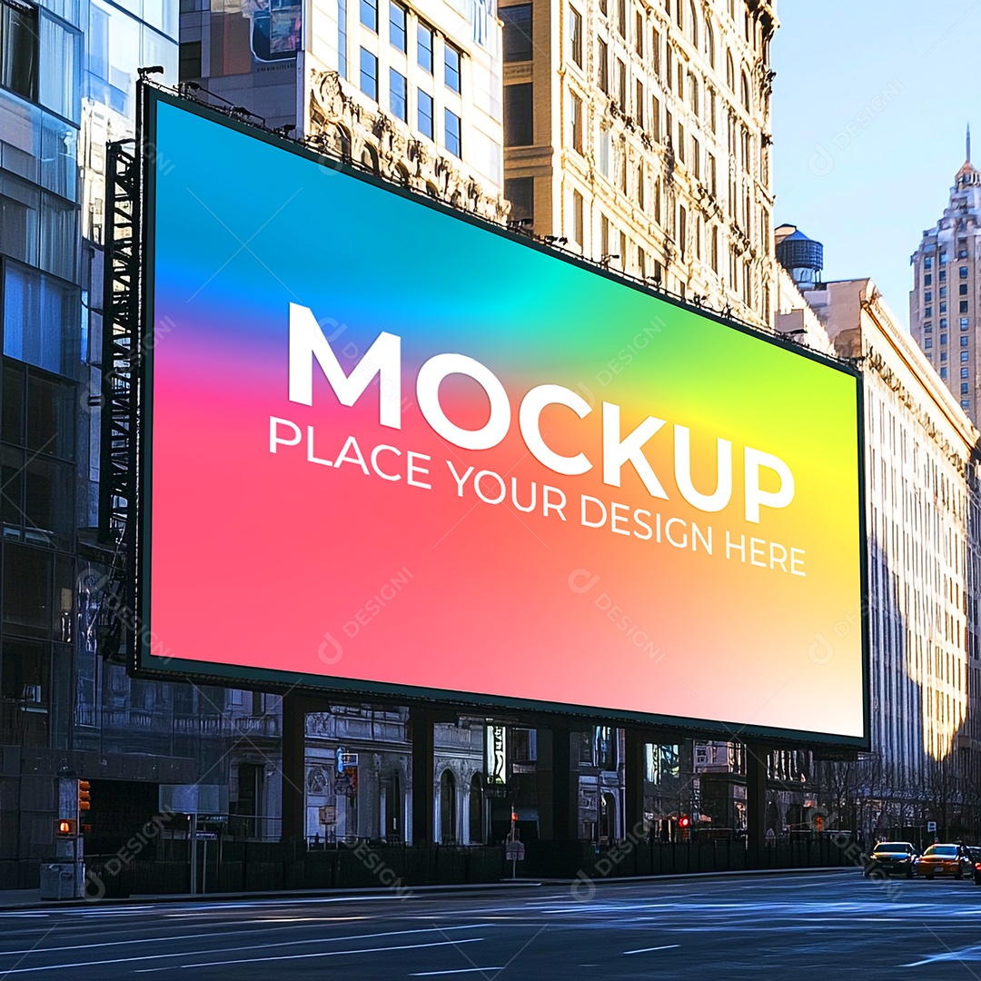 Mockup Painel Publicitário PSD Editável