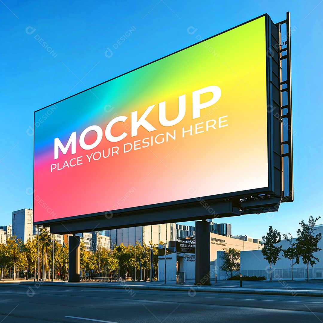 Mockup Painel Publicitário PSD Editável