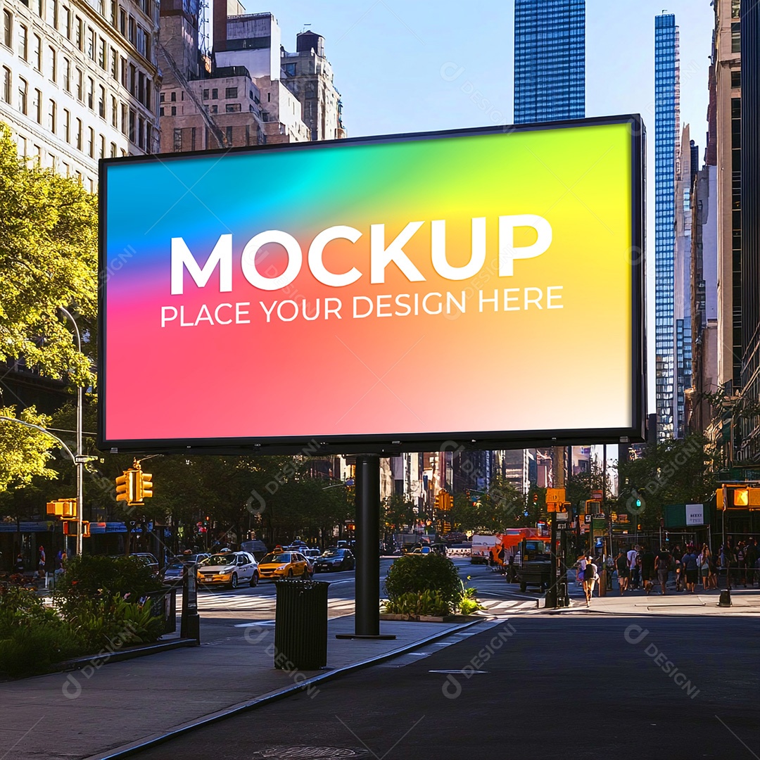 Mockup Painel Publicitário PSD Editável