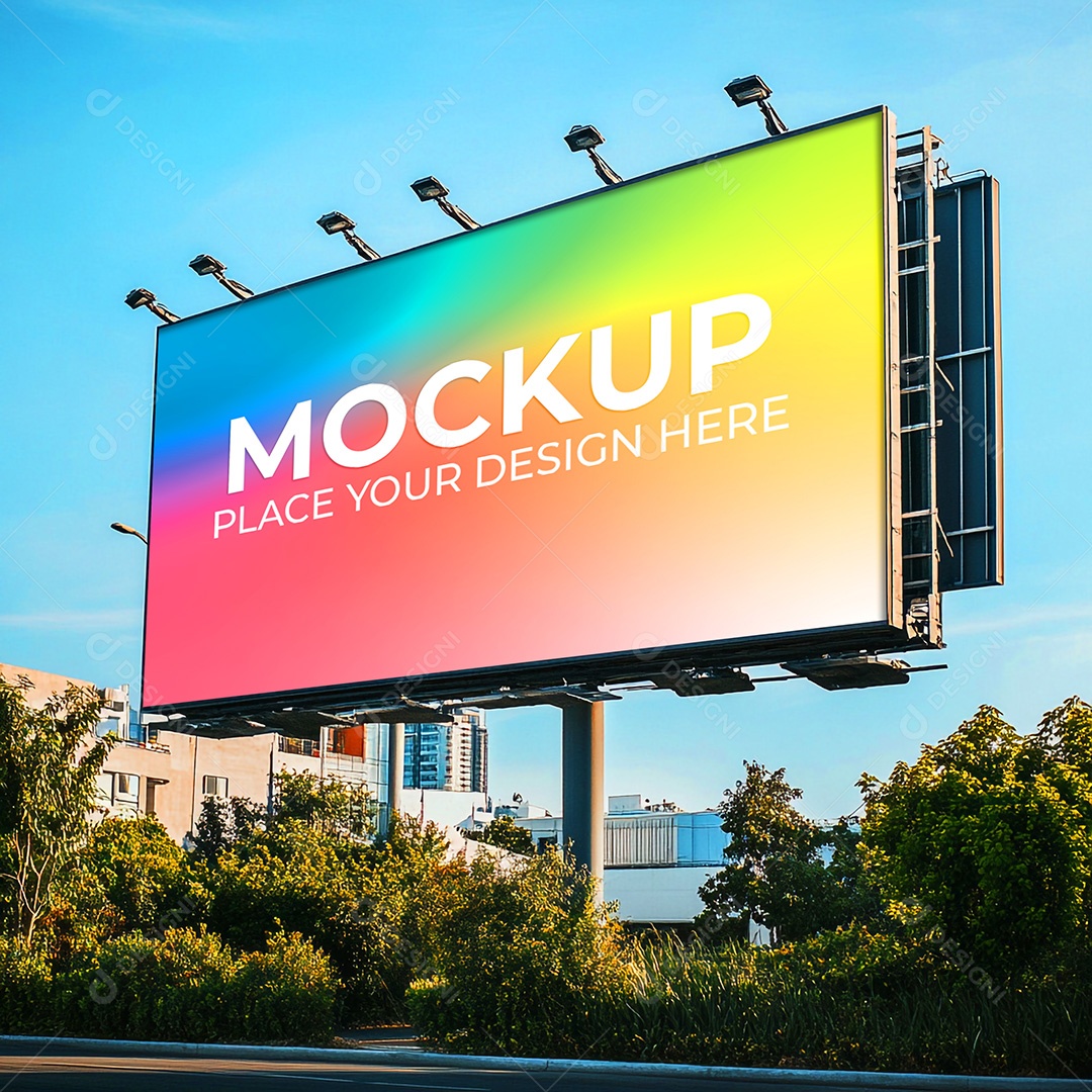 Mockup Painel Publicitário PSD Editável