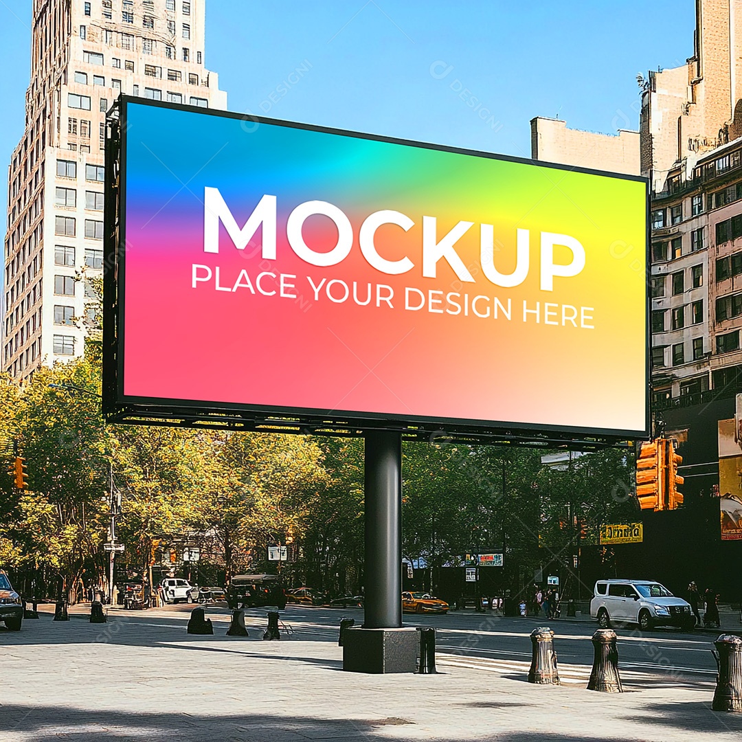 Mockup Painel Publicitário PSD Editável