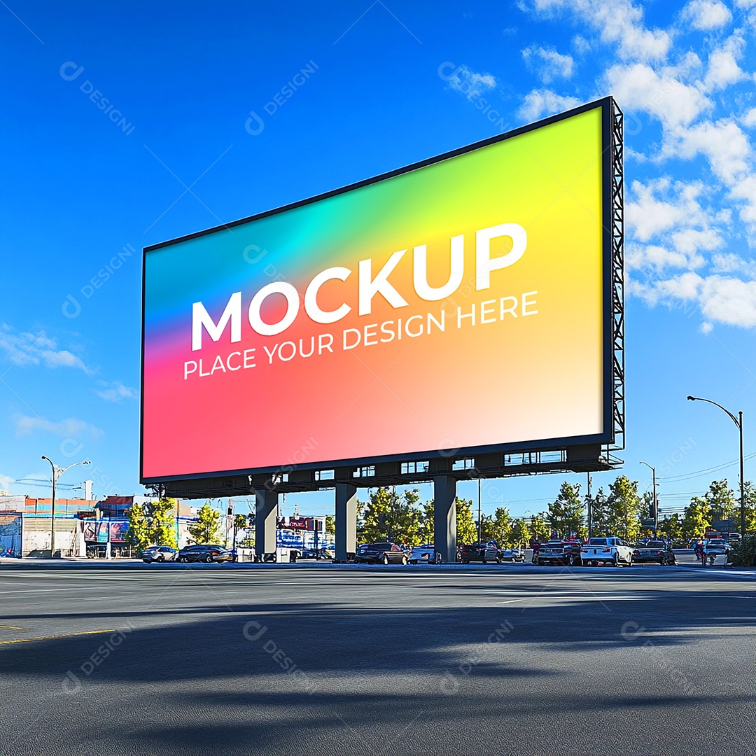 Mockup Painel Publicitário PSD Editável