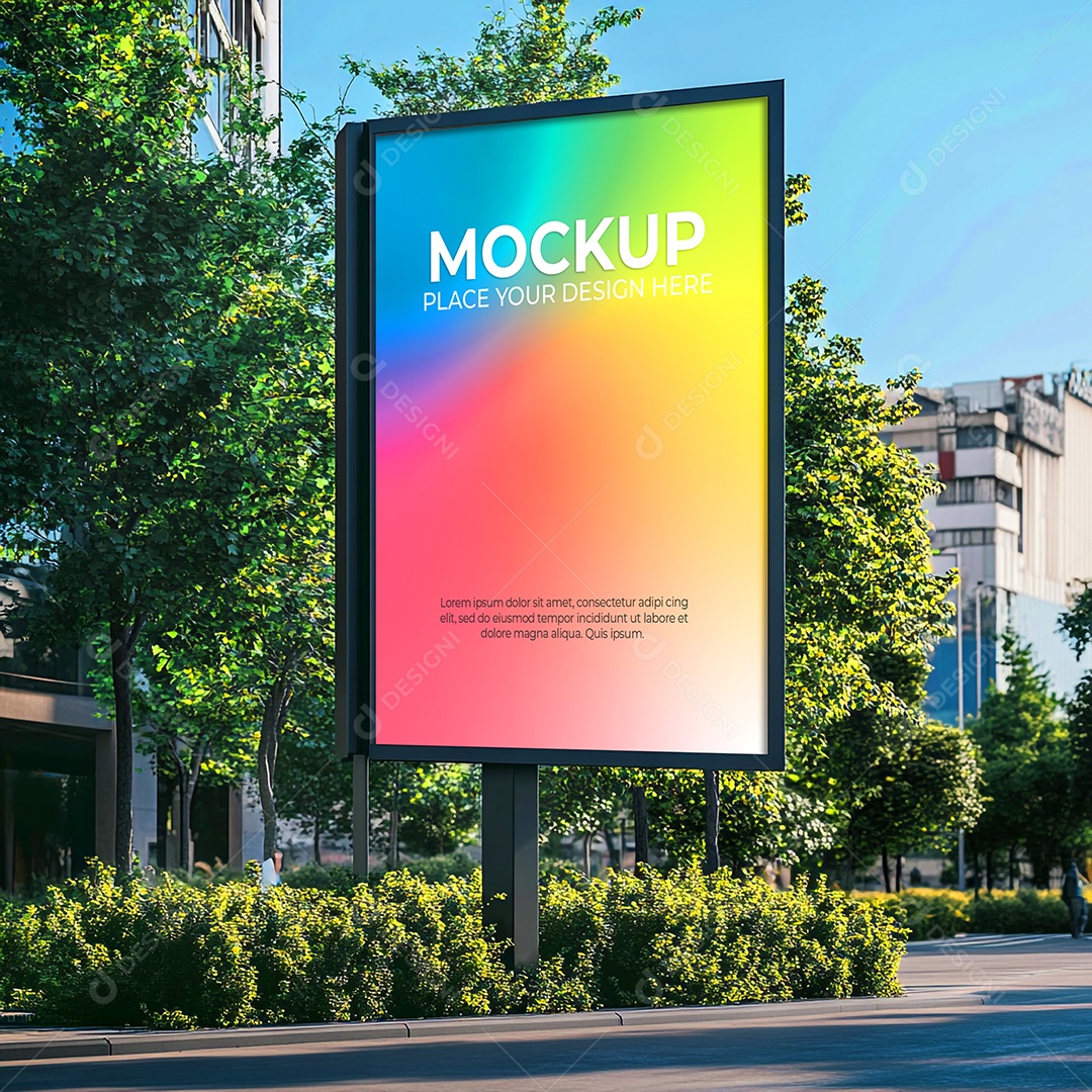 Mockup Painel Publicitário PSD Editável