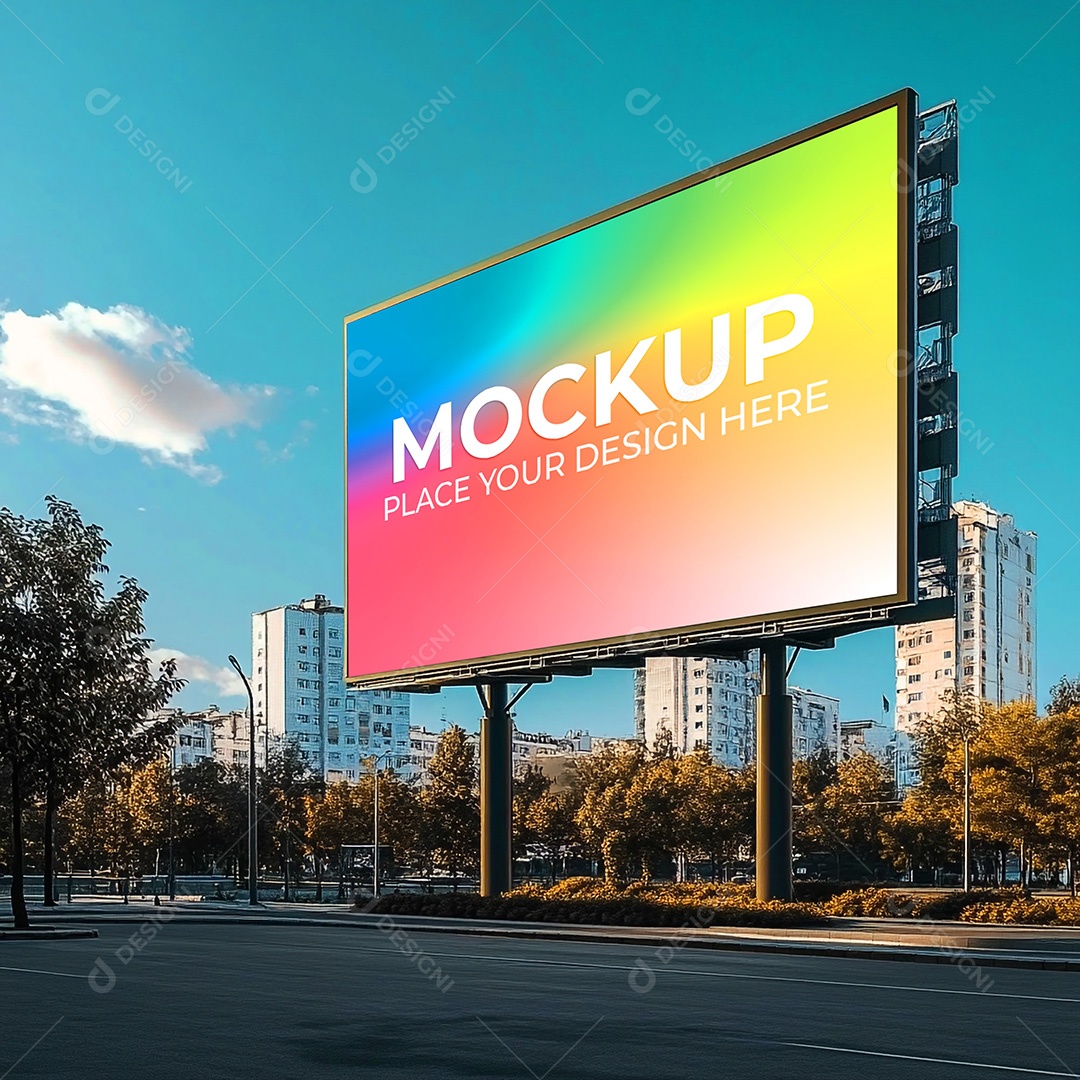 Mockup Painel Publicitário PSD Editável