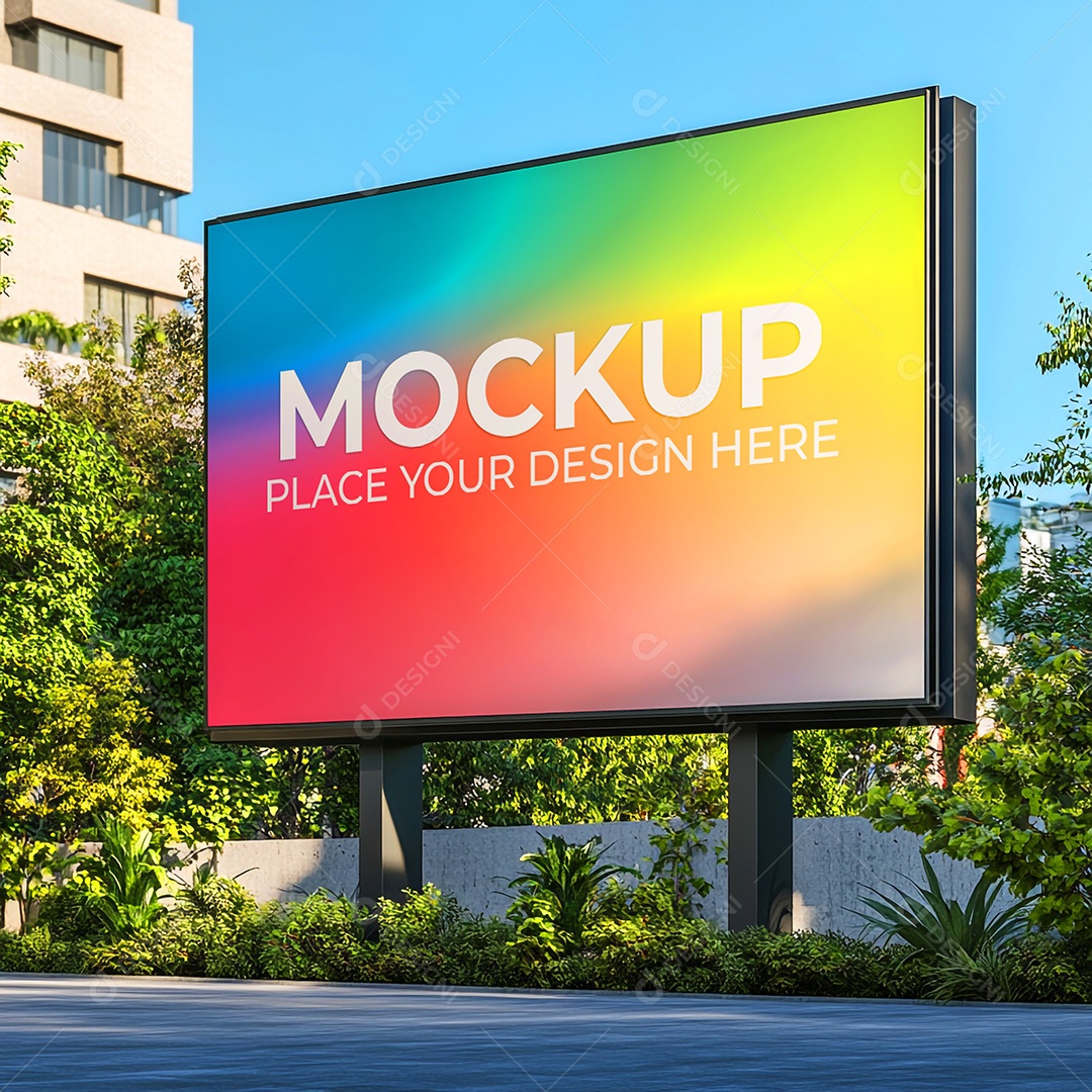 Mockup Painel Publicitário PSD Editável