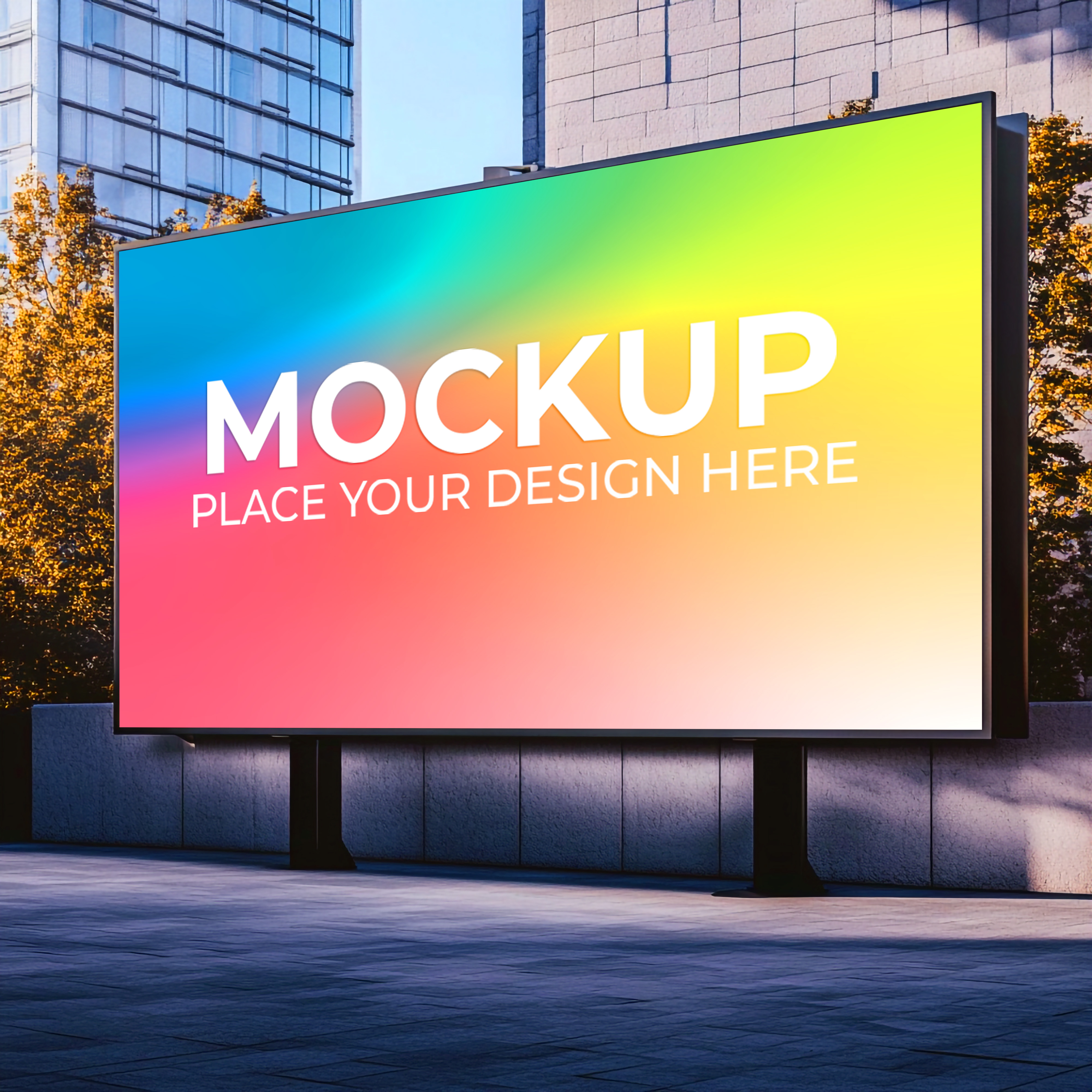 Mockup Painel Publicitário PSD Editável