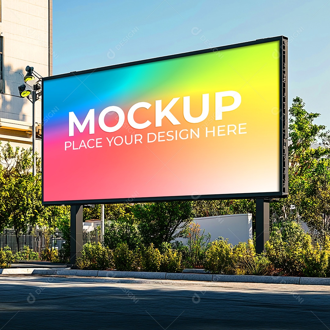 Mockup Painel Publicitário PSD Editável