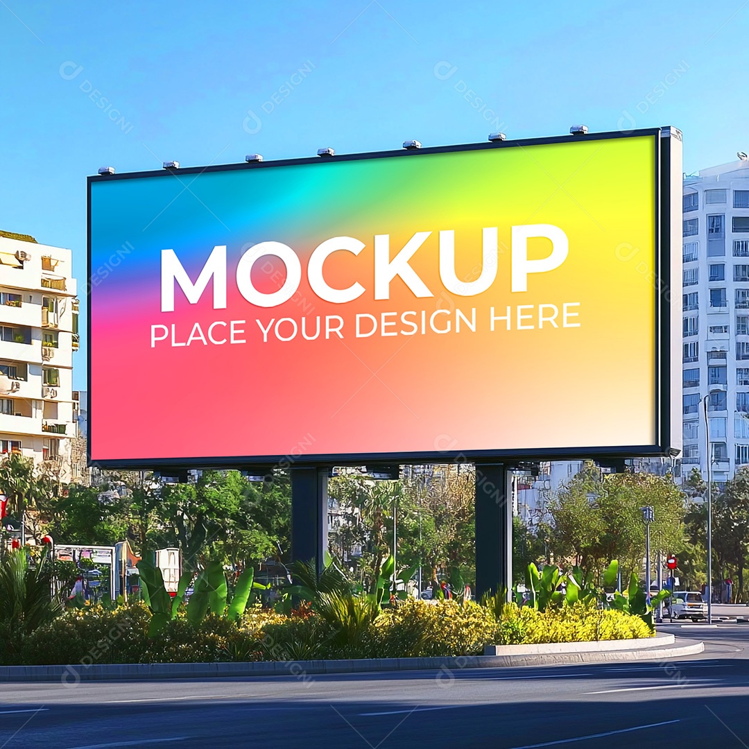 Mockup Painel Publicitário PSD Editável