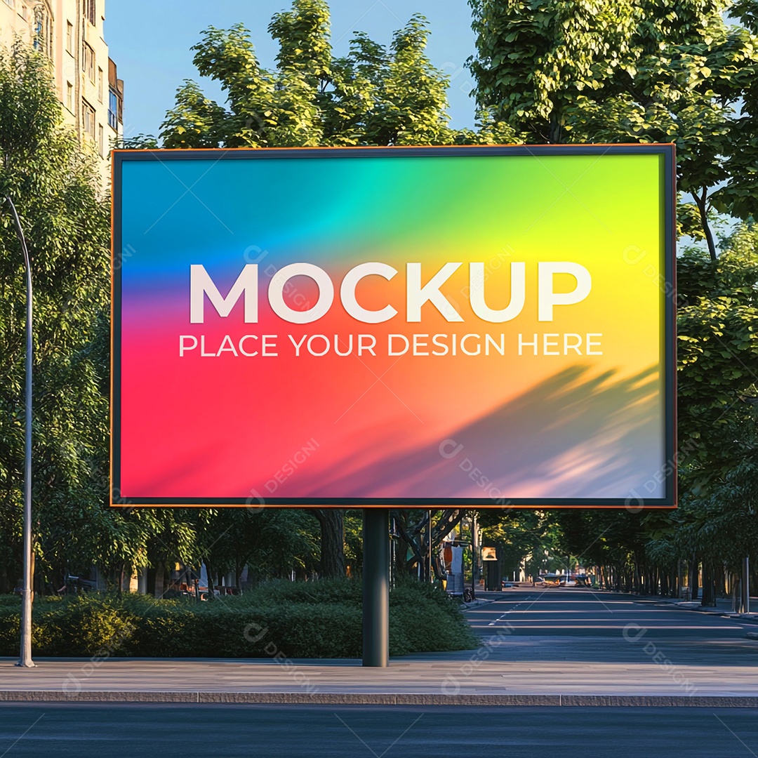 Mockup Painel Publicitário PSD Editável