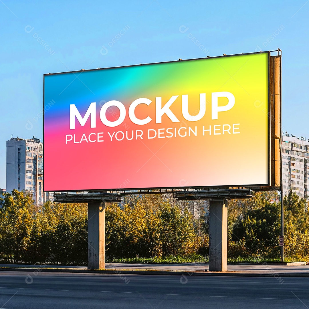Mockup Painel Publicitário PSD Editável