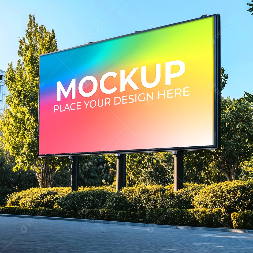 Mockup Painel Publicitário PSD Editável