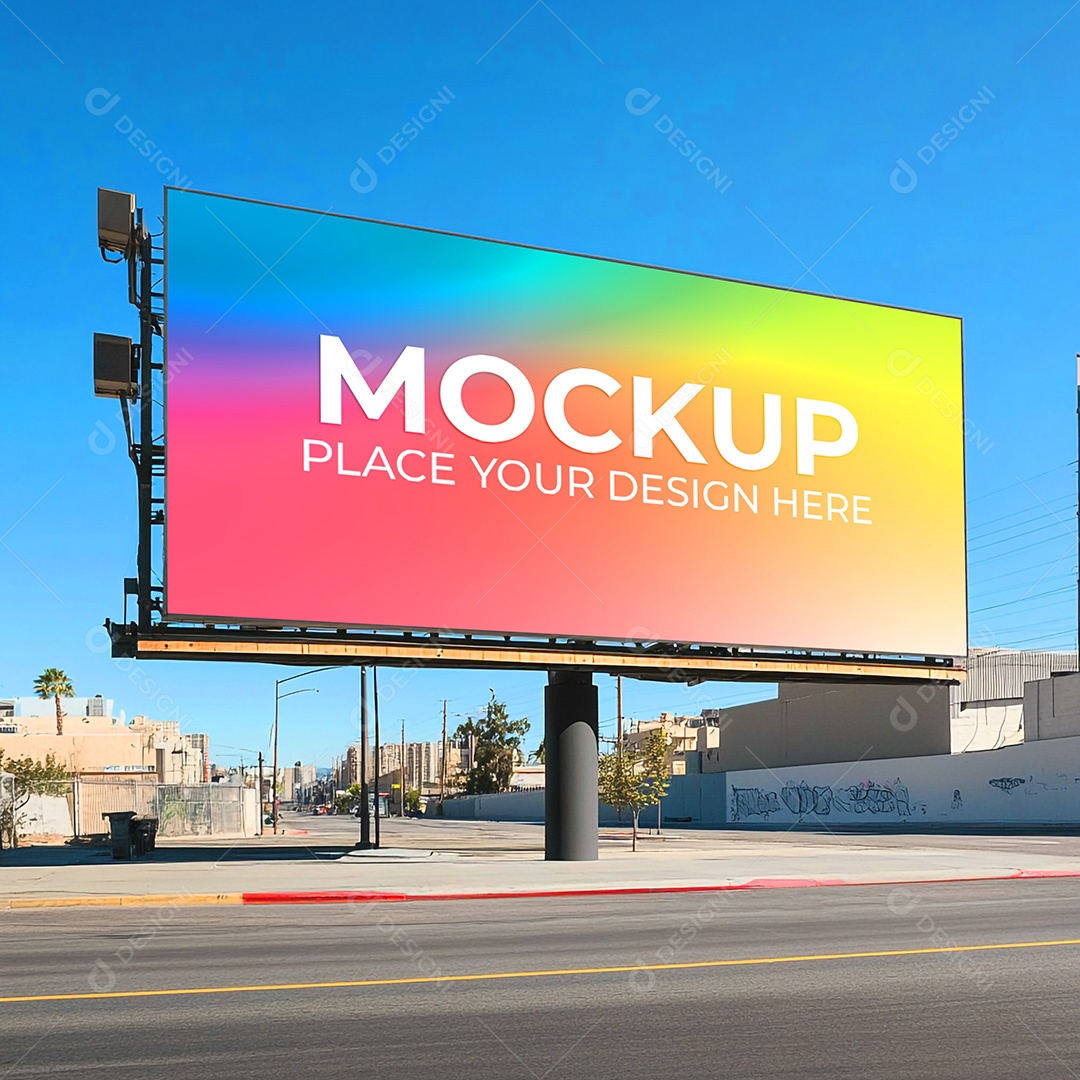 Mockup Painel Publicitário PSD Editável