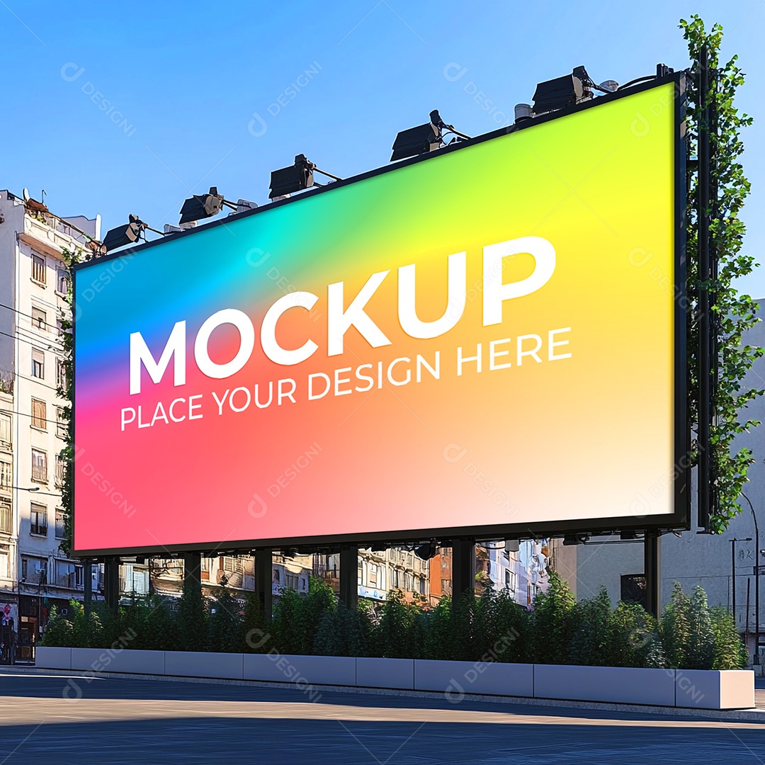 Mockup Painel Publicitário PSD Editável
