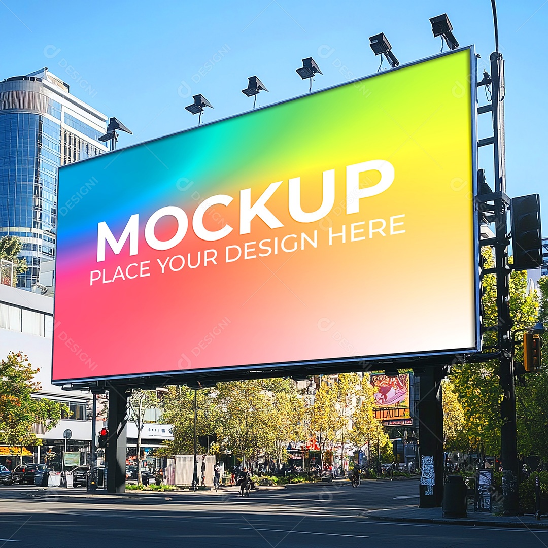 Mockup Painel Publicitário PSD Editável