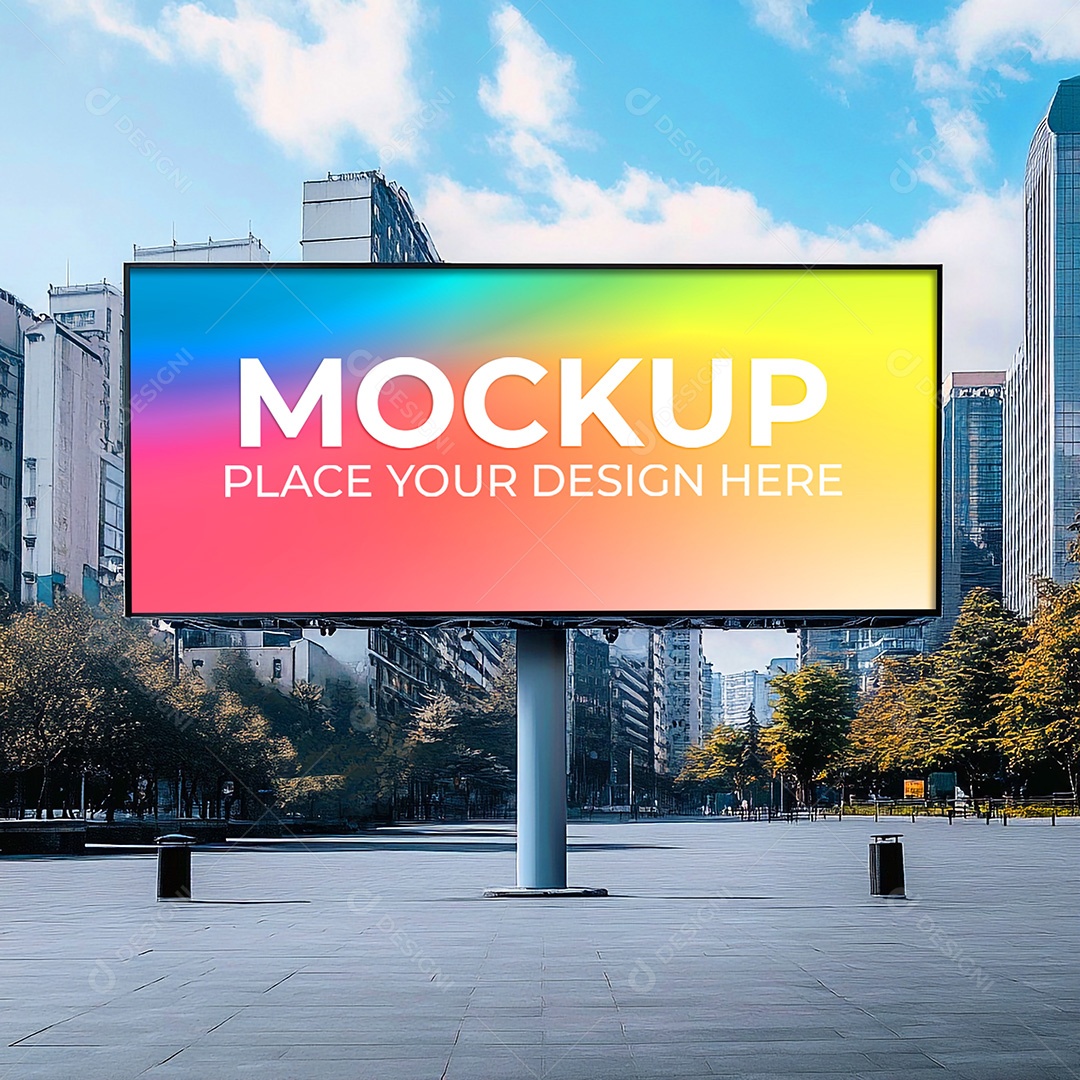 Mockup Painel Publicitário PSD Editável