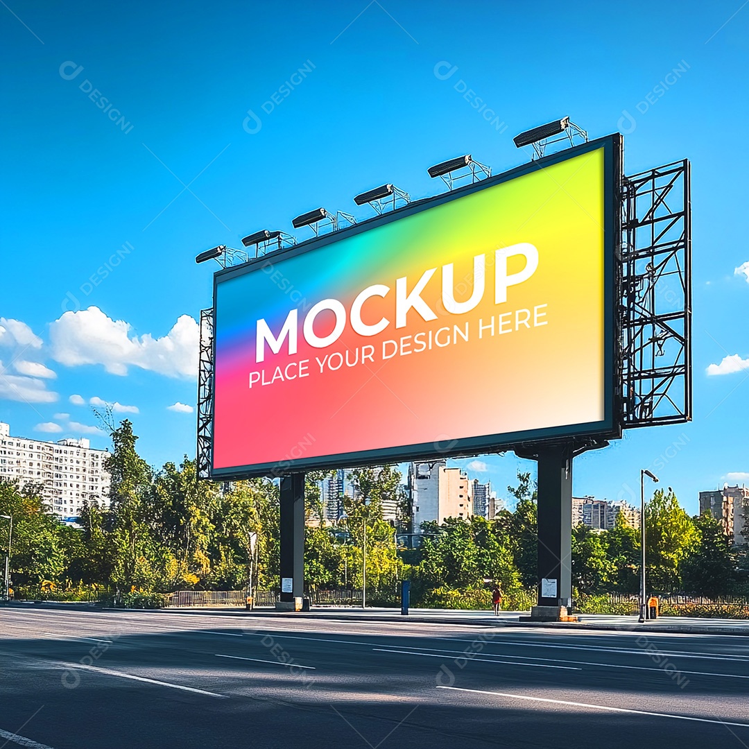 Mockup Painel Publicitário PSD Editável