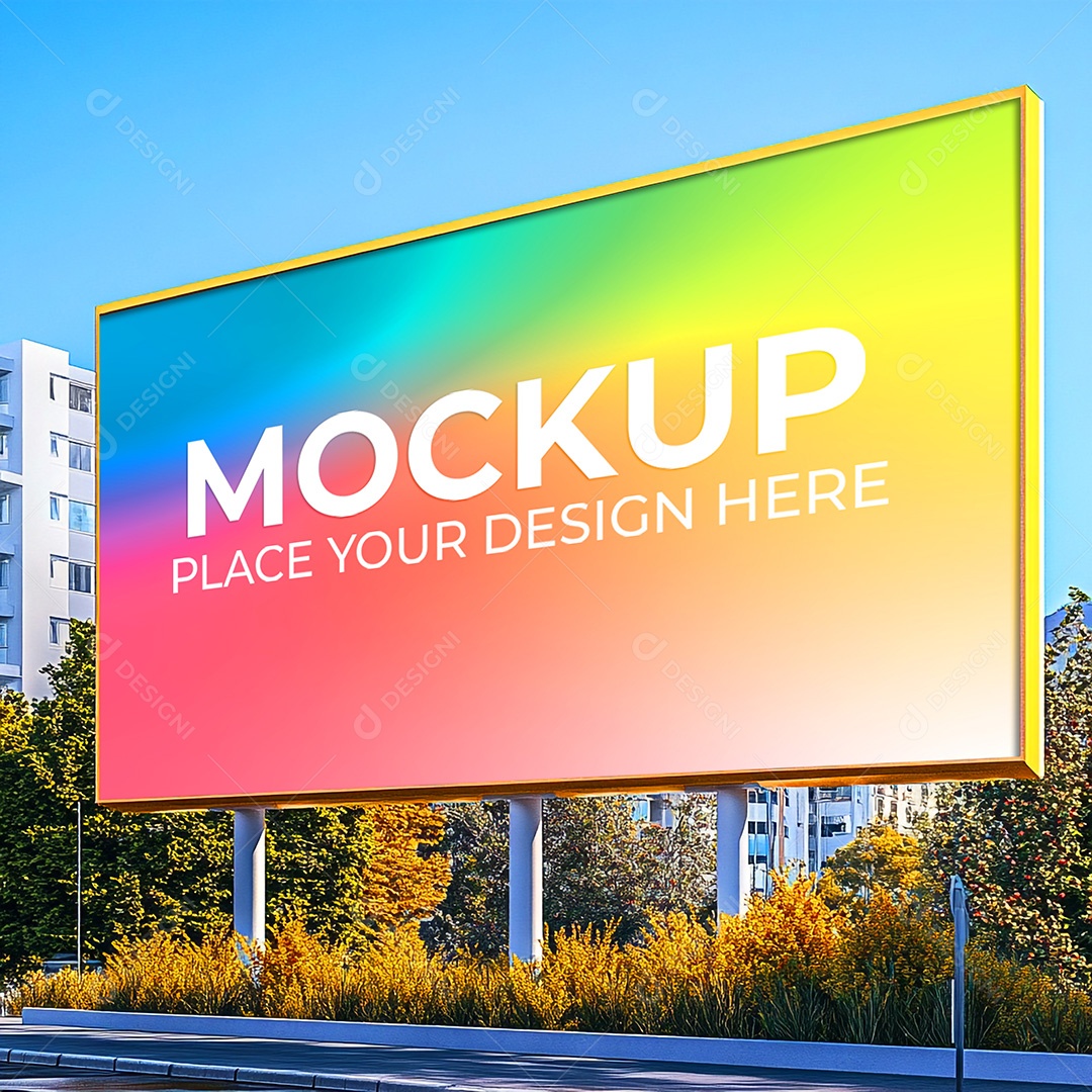 Mockup Painel Publicitário PSD Editável