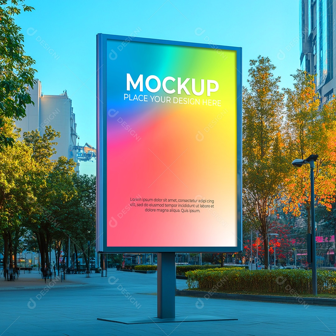 Mockup Painel Publicitário PSD Editável