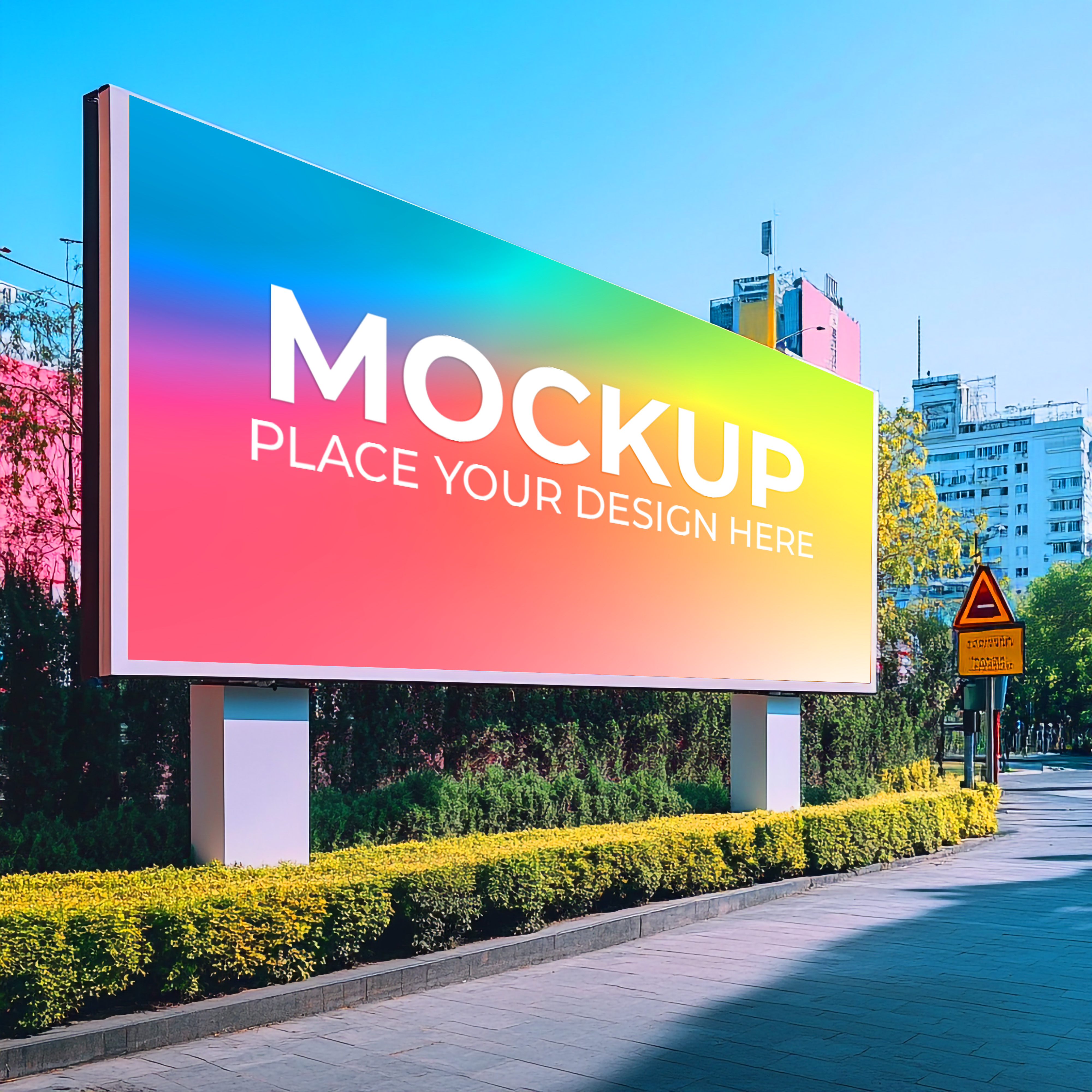 Mockup Painel Publicitário PSD Editável