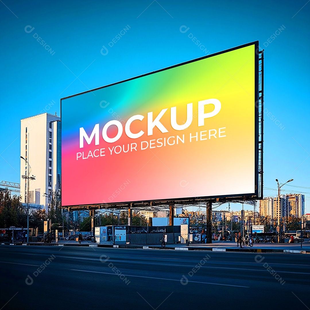 Mockup Painel Publicitário PSD Editável