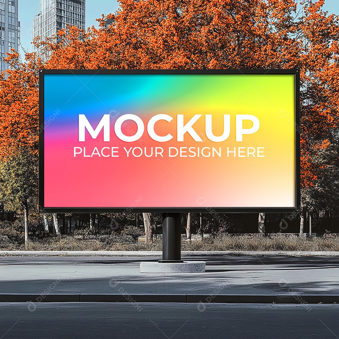 Mockup Painel Publicitário PSD Editável