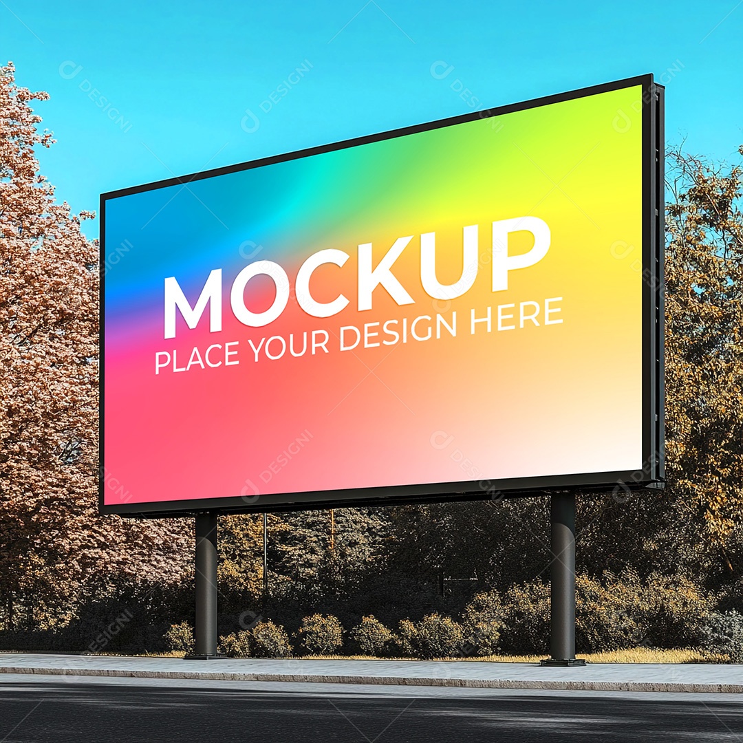 Mockup Painel Publicitário PSD Editável