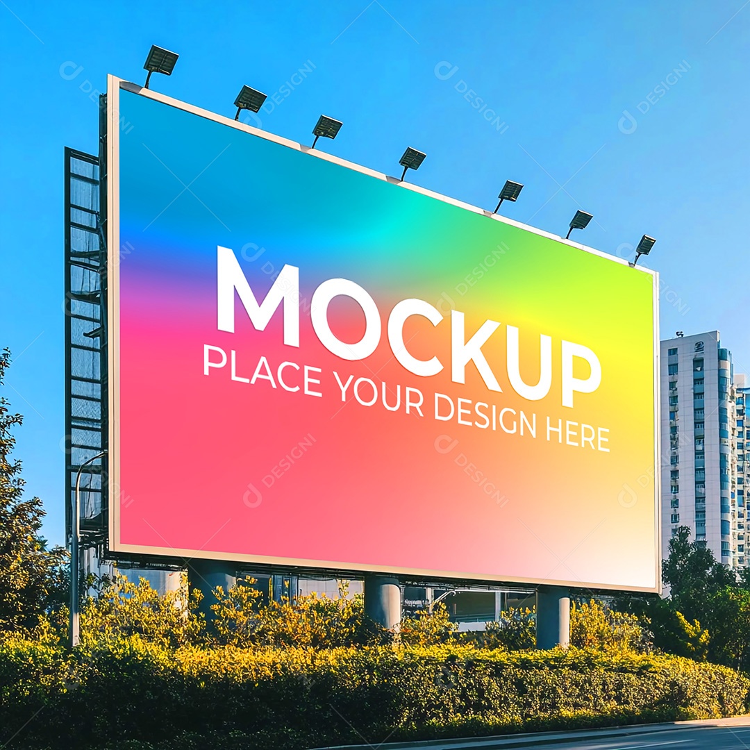 Mockup Painel Publicitário PSD Editável
