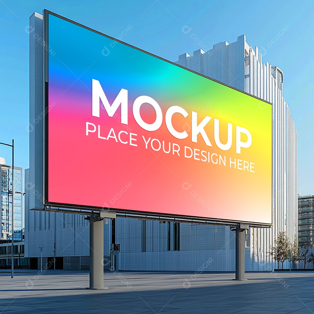 Mockup Painel Publicitário PSD Editável
