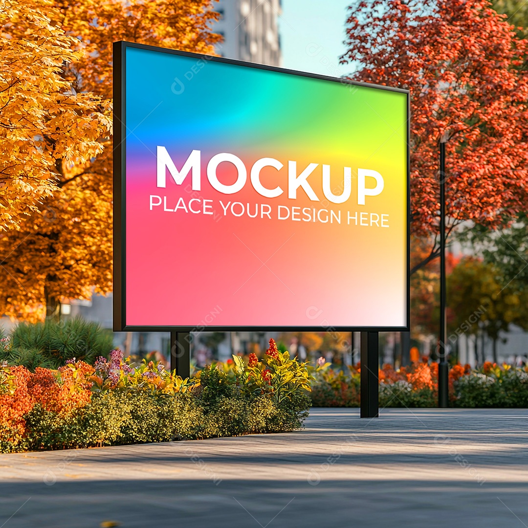 Mockup Painel Publicitário PSD Editável