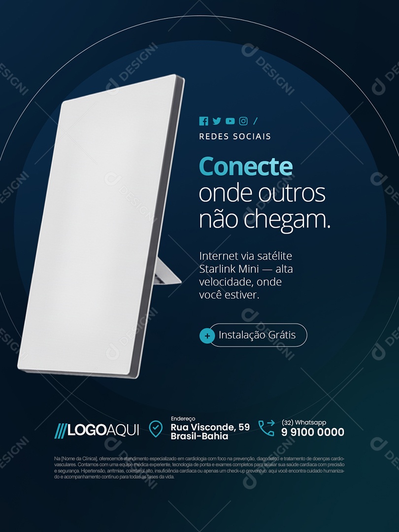 Telecom Conecte Onde Outros Não Chegam Social Media PSD Editável