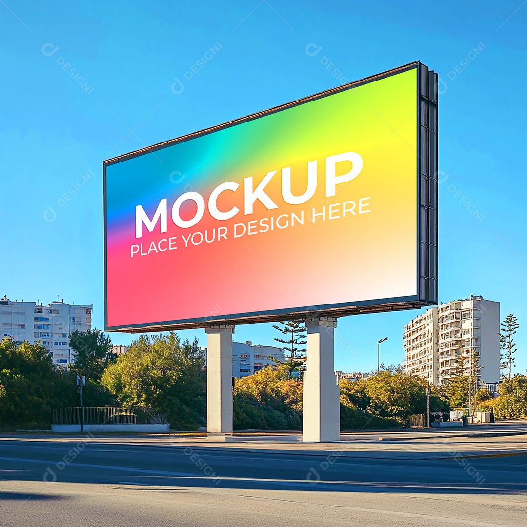 Mockup Painel Publicitário PSD Editável
