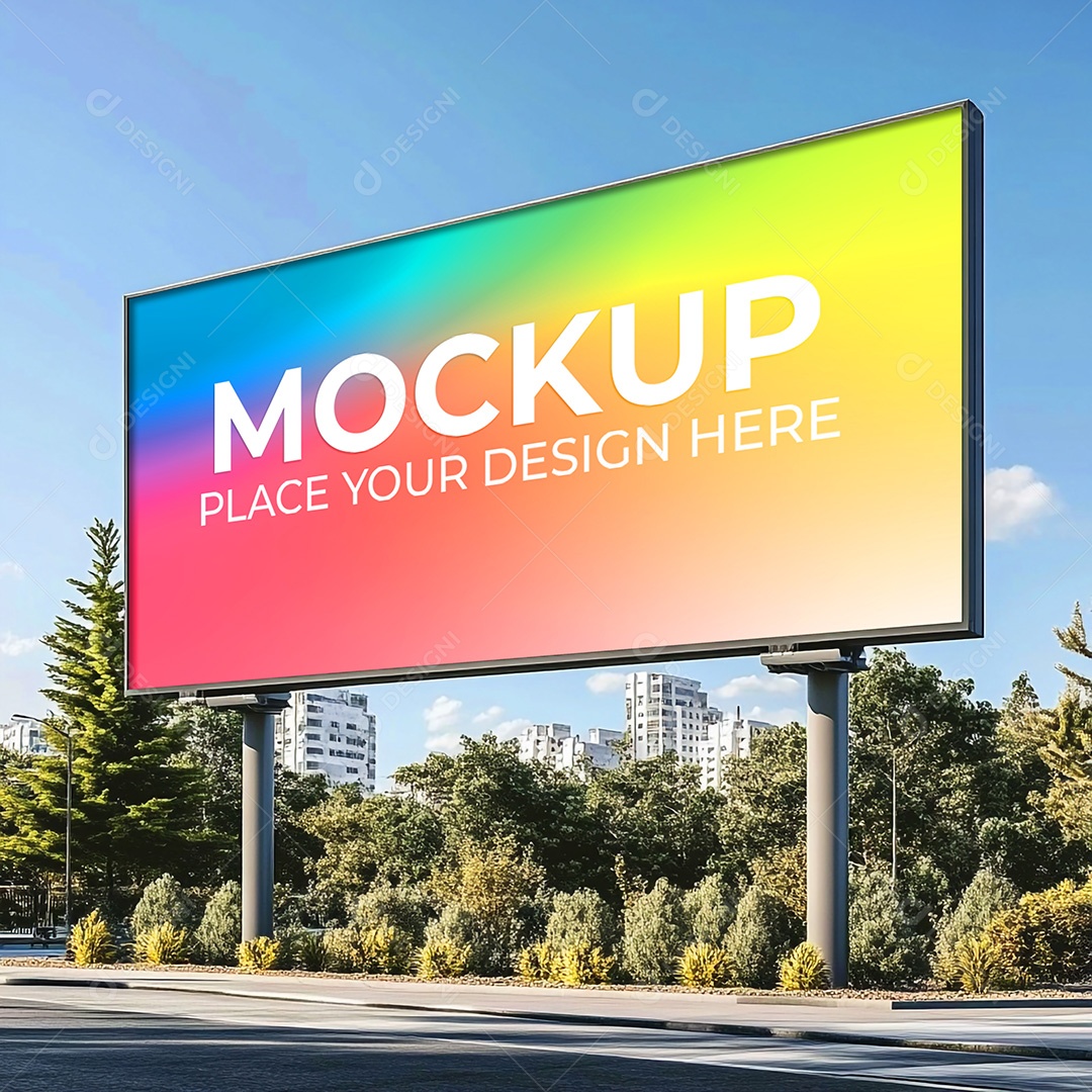 Mockup Painel Publicitário PSD Editável