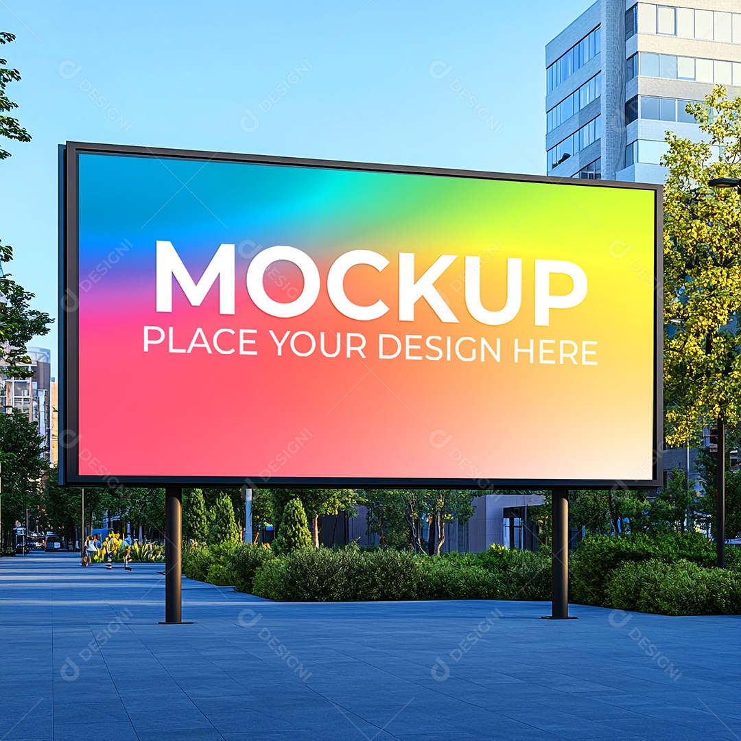 Mockup Painel Publicitário PSD Editável