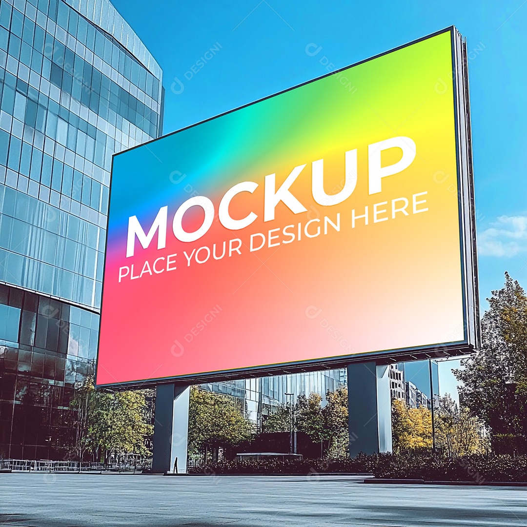 Mockup Painel Publicitário PSD Editável