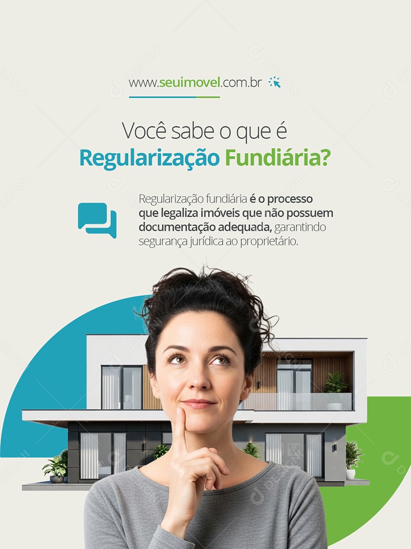Regularização Imóvel Você Sabe O Que é Regularização Fundiária Social Media PSD Editável