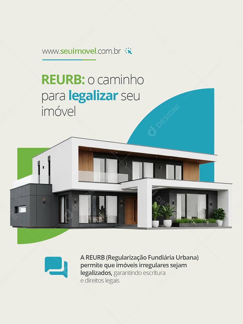 Regularização Imóvel REURB o Caminho para Legalizar Seu Imóvel Social Media PSD Editável